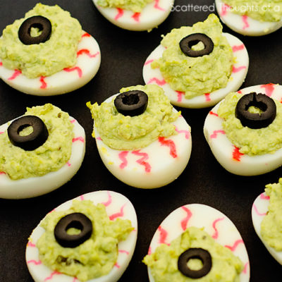 Spooky Monster Eyes Deviled Eggs | Scattered Thoughts of a Crafty Mom | Craft Collector
