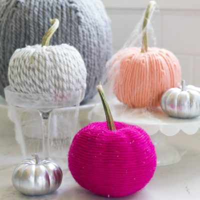 Colorful Yarn Covered Pumpkins | Fruetcake | Craft Collector