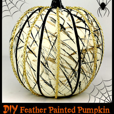 Feather Painted Pumpkin | I Love to Create | Craft Collector