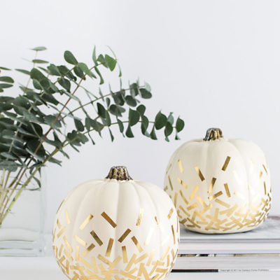 Gold Confetti Pumpkin | Homey Oh My | Craft Collector