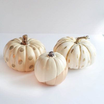 White and Gold Leaf Pumpkins | Run to Radiance | Craft Collector