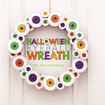 Halloween Eyeball Wreath | Kiki and Company via See Vanessa Craft | Craft Collector