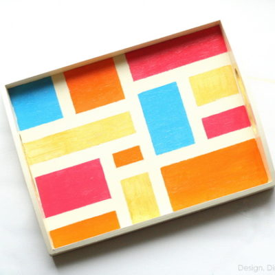 Colorblocked Tray | Design Dining and Diapers | Craft Collector