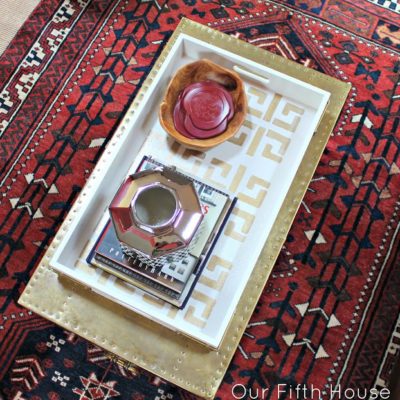 Gold Stencil Tray | Our Fifth House | Craft Collector