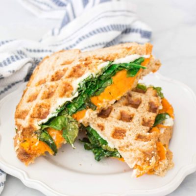 Vegan Waffled Grilled Cheese with Sweet Potato | Kale Me Maybe | Craft Collector